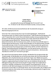Download der Druckversion des Call for Papers der Nachwuchstagung (PDF)